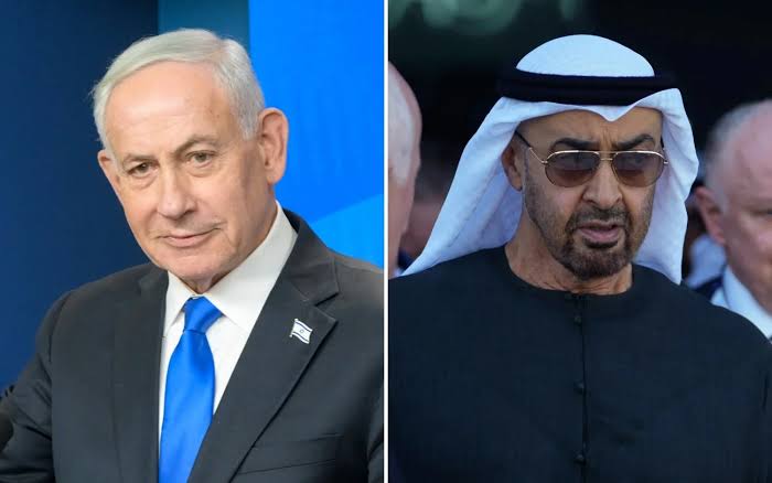 Benyamin Netanyahou et Mohammed bin Zayed lors d'une rencontre
