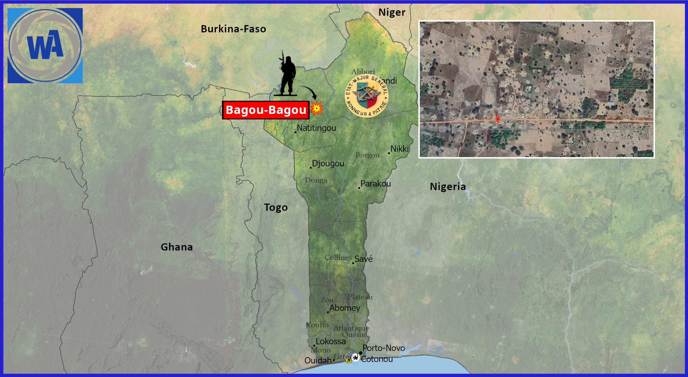 Village de Bagou-Bagou après l'attaque terroriste dans l'Atacora