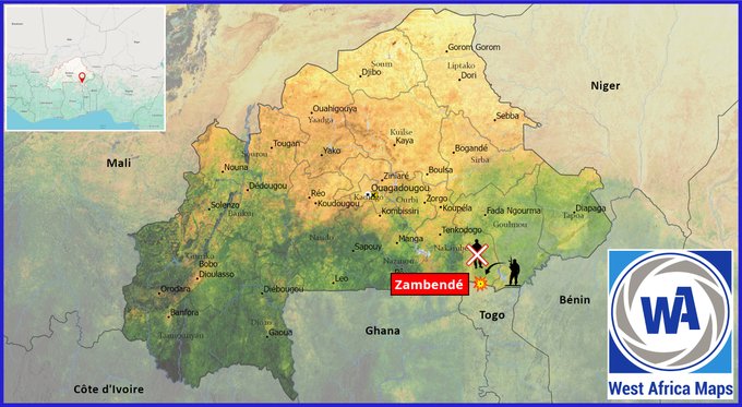 Zone de l'attaque terroriste à Zambendé dans la région du Koulpelogo au Burkina Faso