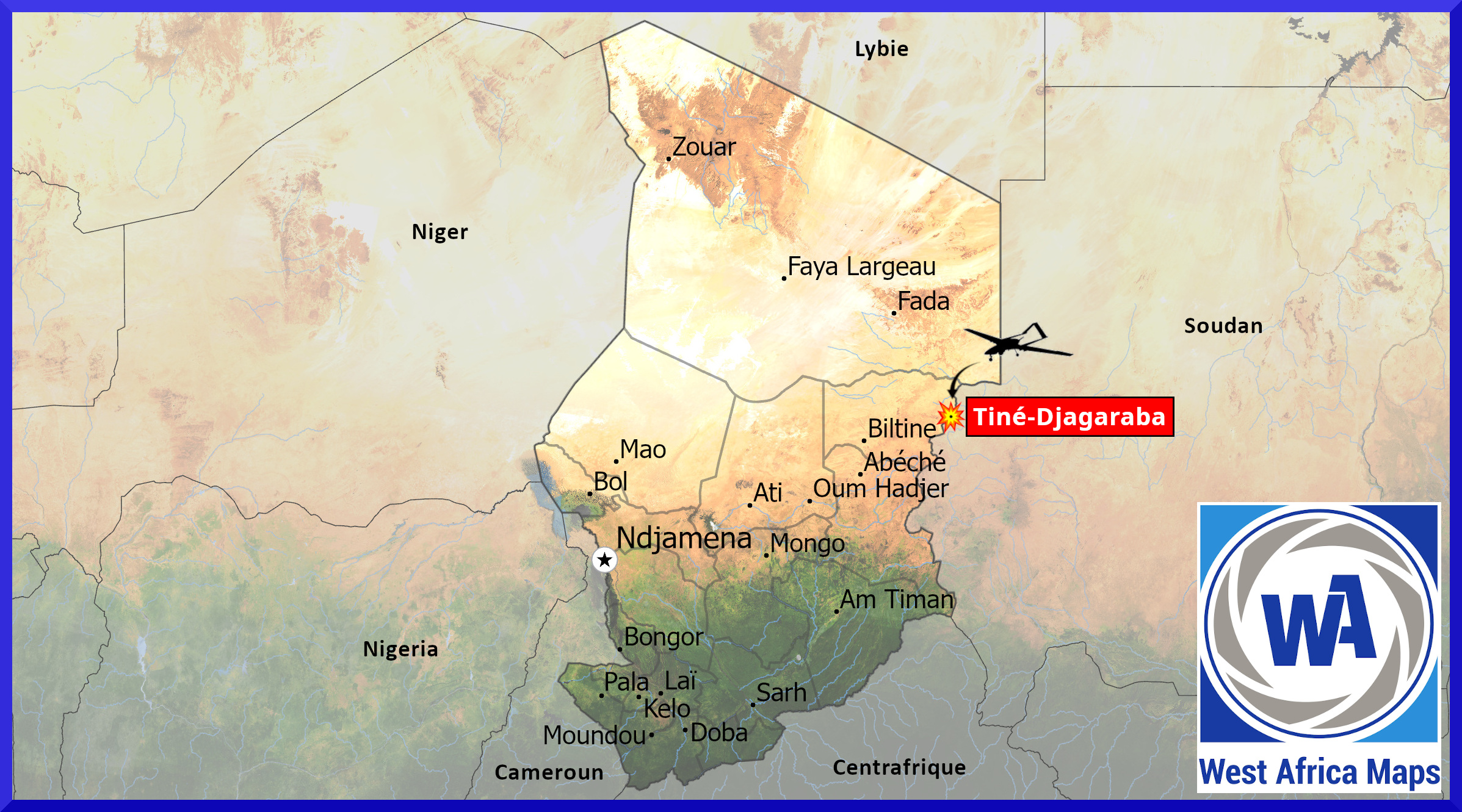 Quartier Mabrouka de Tiné-Djagaraba après l'attaque de drone