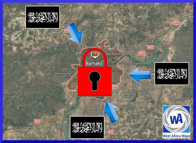 Annonce du siège de Bamako par le JNIM au Mali