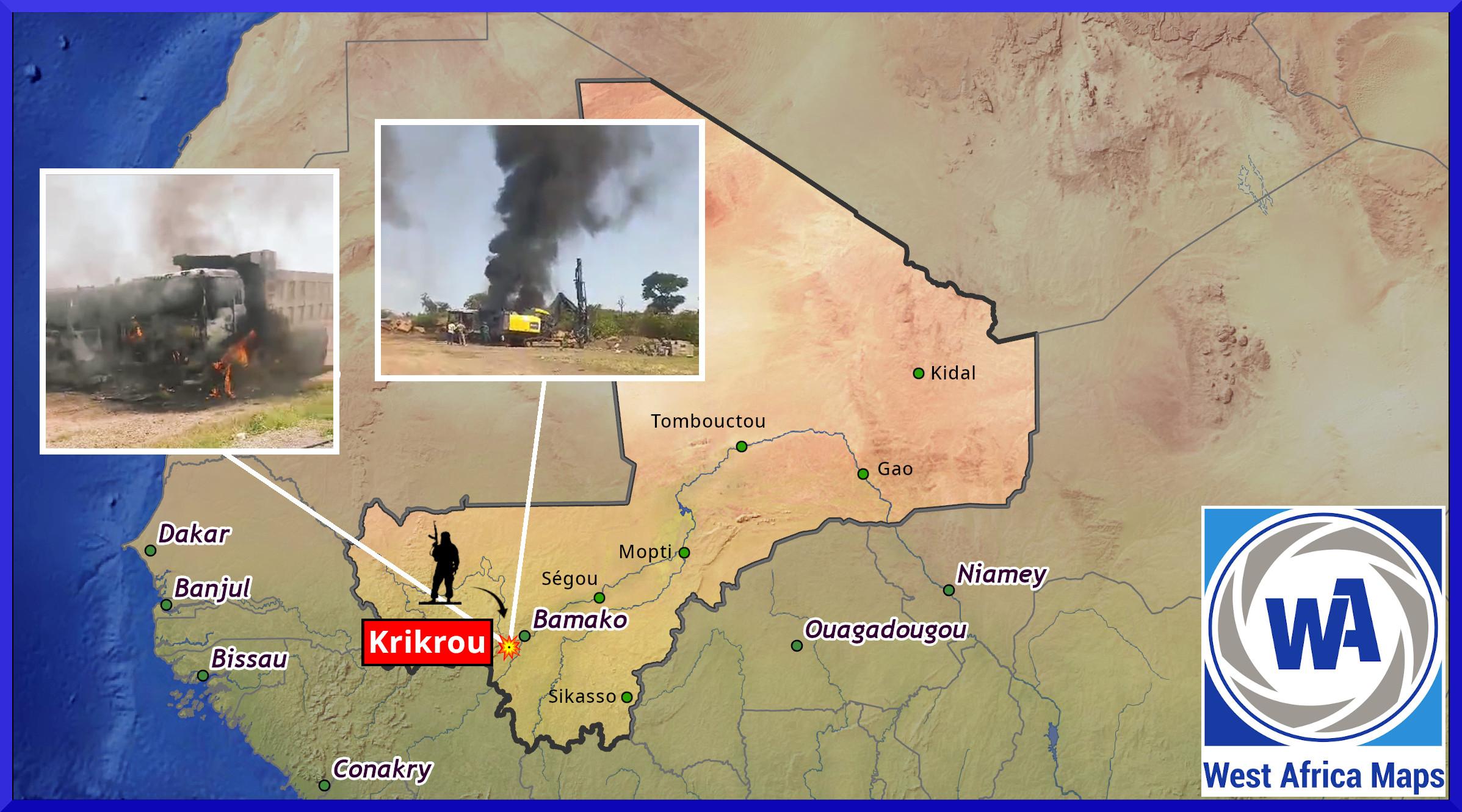 Site d'extraction attaqué à Krikrou au Mali