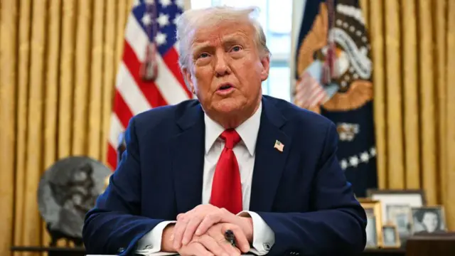 Donald Trump s'adressant à des dirigeants africains