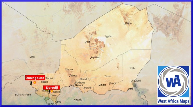 Attaques terroristes dans les villages de Dorodji et embuscade de l'ISSP au Niger