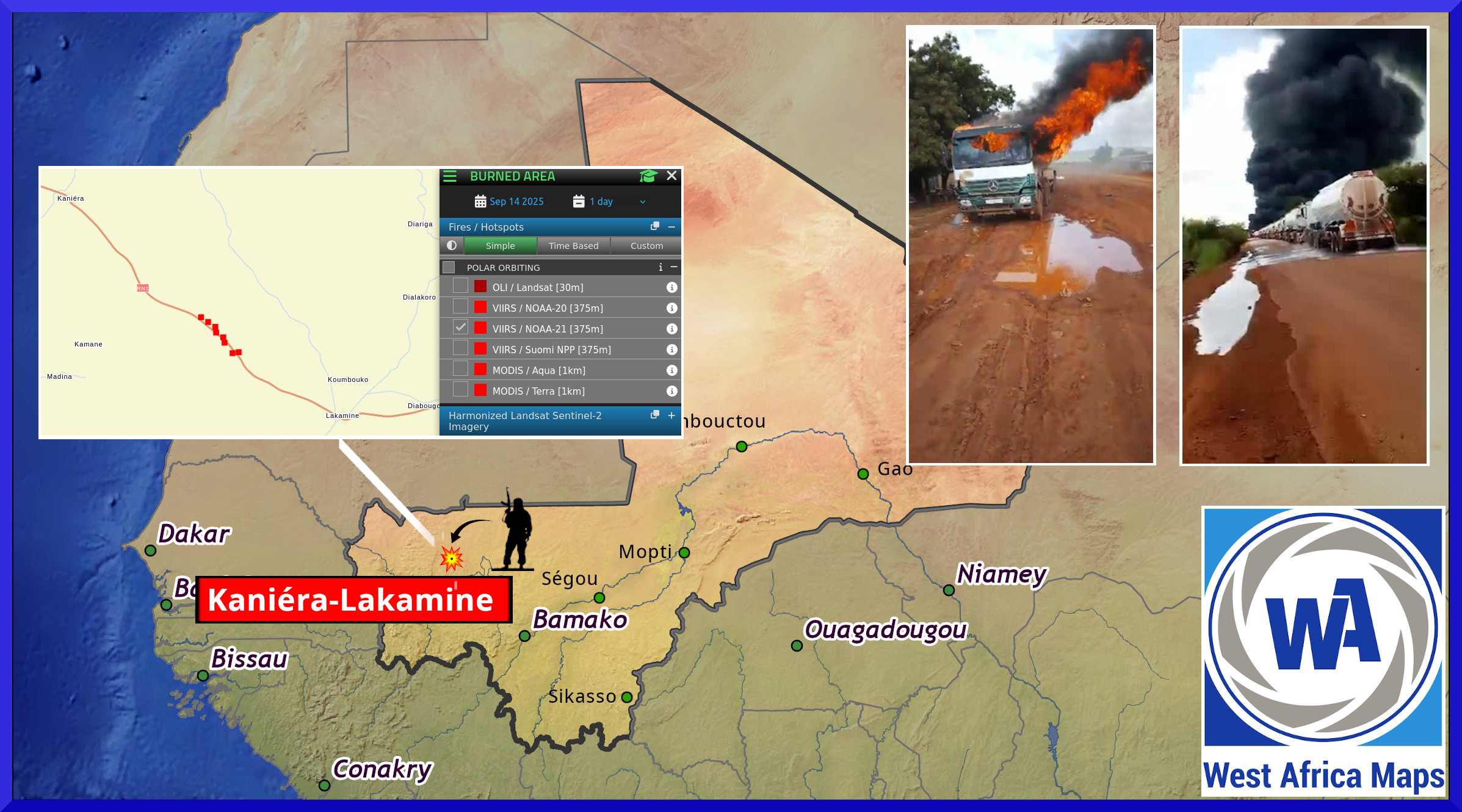Attaque du JNIM contre un convoi sur la RN1 dans la région de Kayes