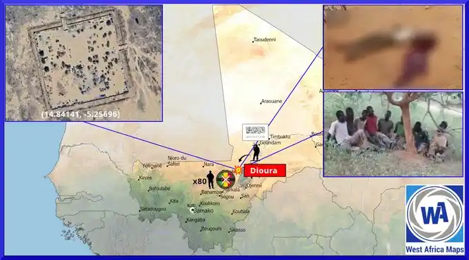 Pertes d'Africa Corps lors de l'attaque du JNIM à Dioura au Mali