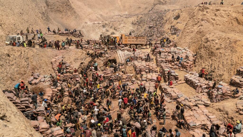 Site minier de Kalando après le mouvement de terrain en RDC