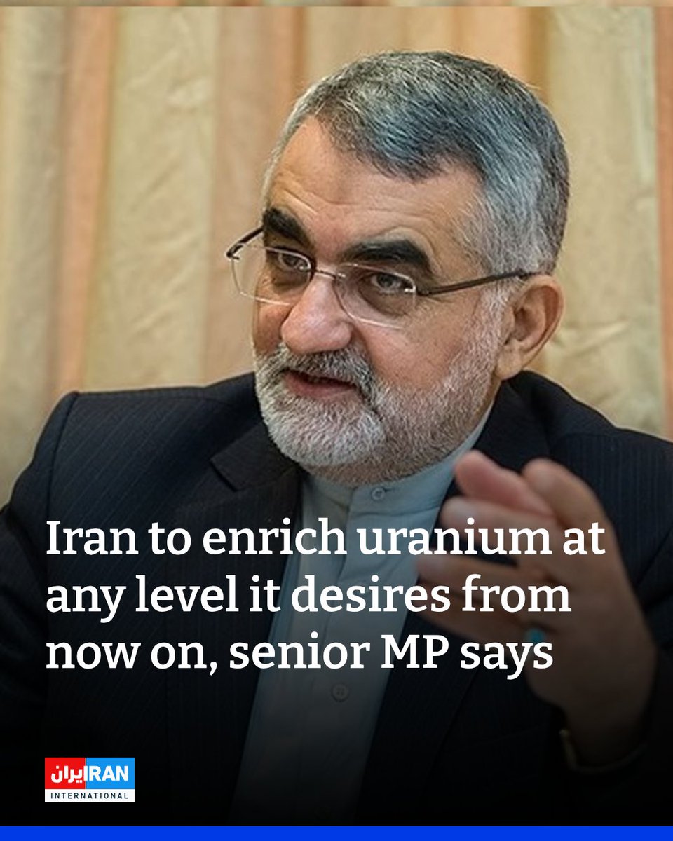 Alaeddin Boroujerdi déclare que l'Iran enrichira l'uranium sans conditions