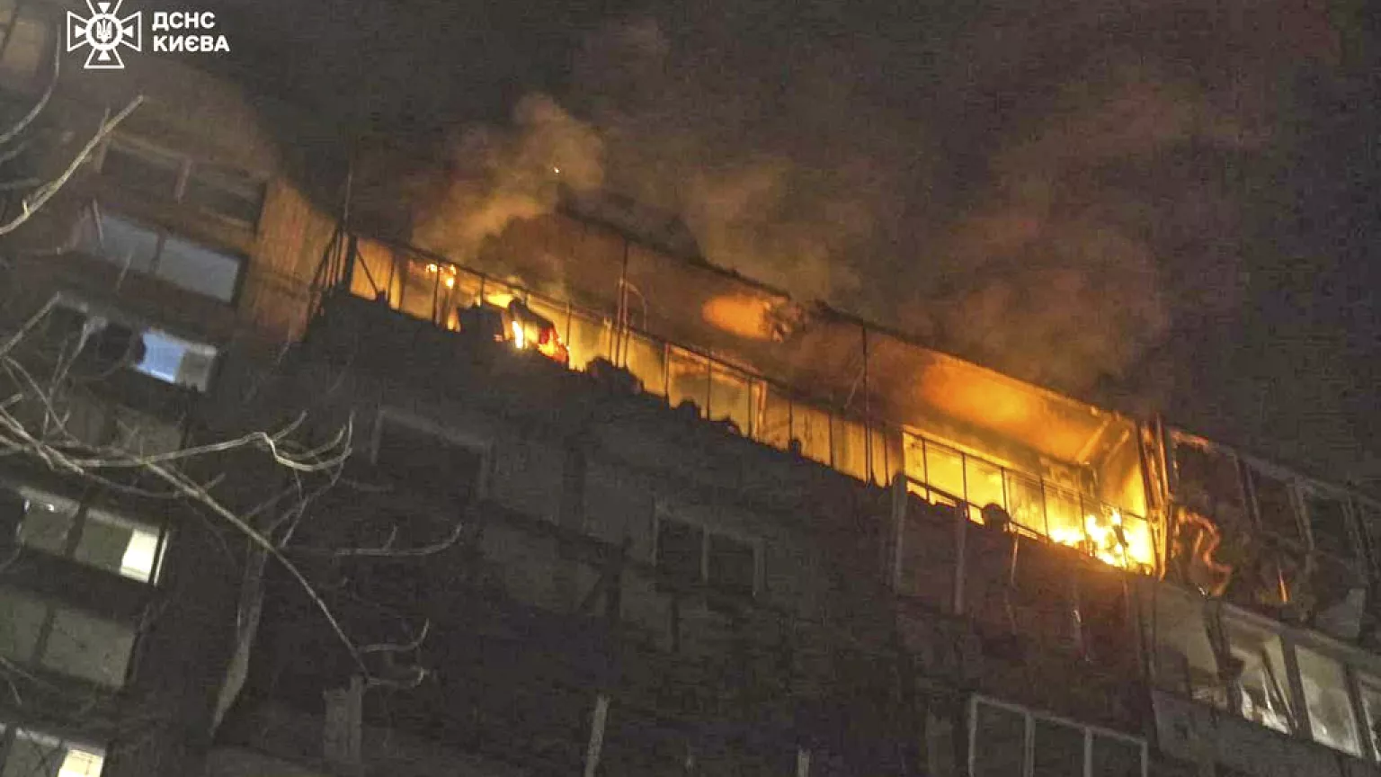 Kyiv en flammes après l'attaque russe