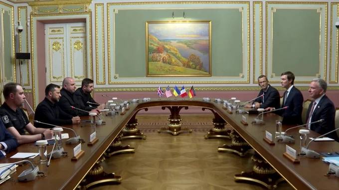 Image d'illustration des négociations à Kyiv entre Zelensky, les envoyés américains et l'Eurotroïka